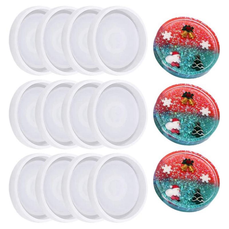 75STO-36 Pack DIY Round Silico - Coaster Mold Round recension och pris