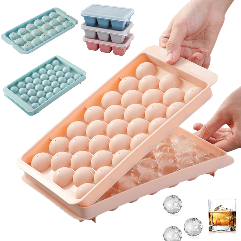 3D Round Ice Cube Tray with Li - Coaster Mold Round recension och pris