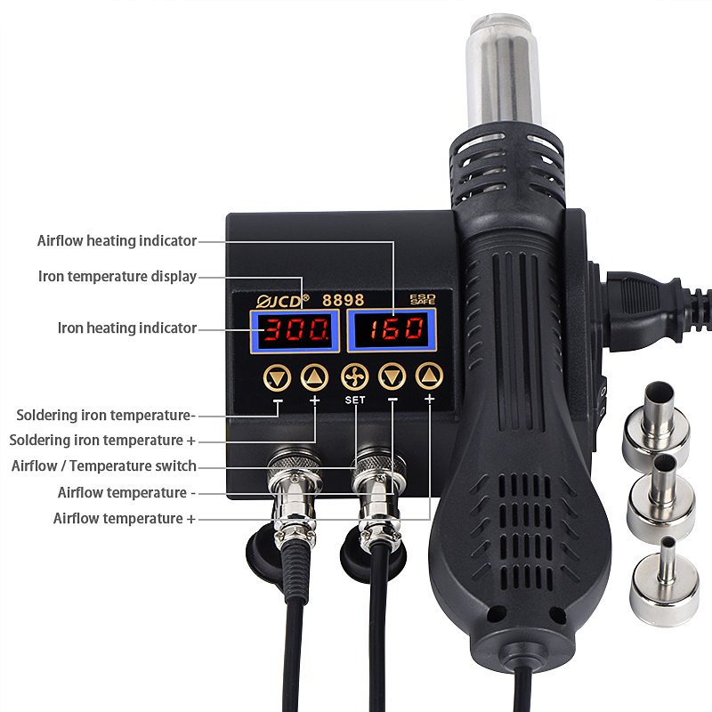 2 in 1 750W Hot Air Gun LCD Di - Heat Gun Small recension och pris