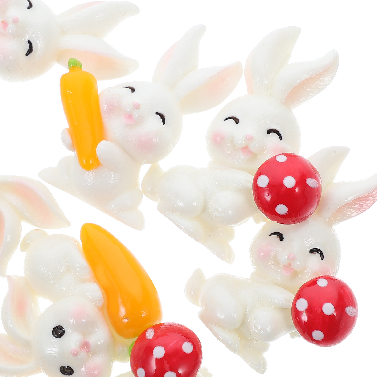 12Pcs Resin Rabbit Carrot Char - Resin Craft Supplies recension och pris