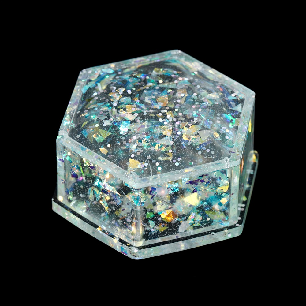 10g Irregular Shiny AB Mirror  - Gold Foil Flakes recension och pris