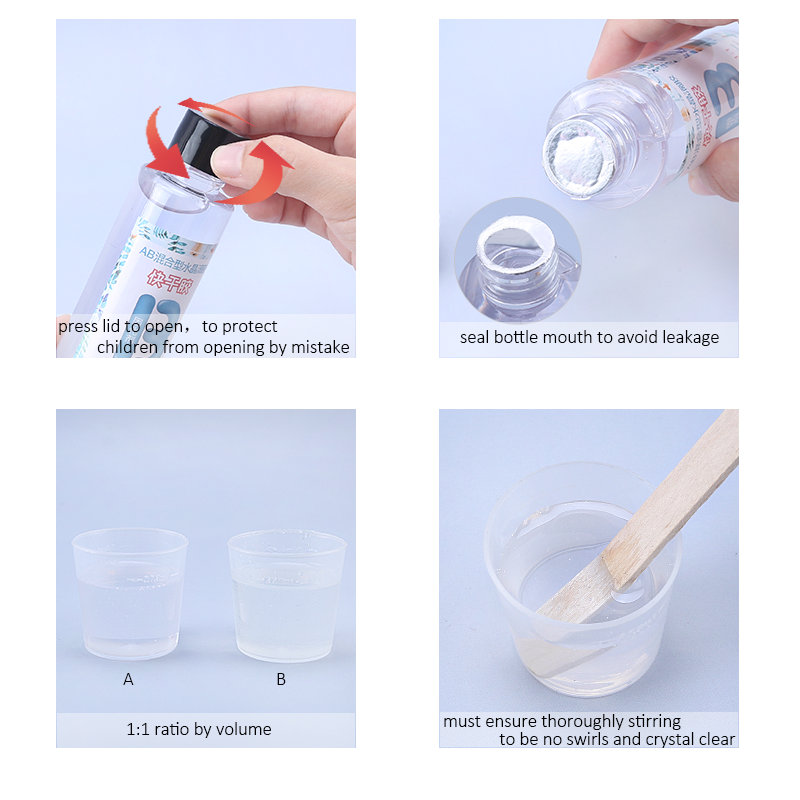 1:1 Clear Epoxy Resin Crystal  - Gold Foil Flakes recension och pris